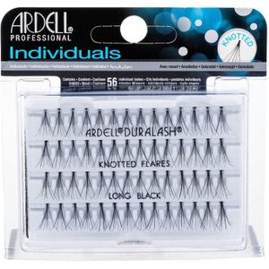 Ardell - Individuals Duralash Knotted Flares - Trsové nalepovací řasy s uzlíkem Long Black - 56.0ks
