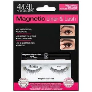 Ardell - Magnetic Liquid Eyeliner & Lash 110 - Nepwimpers - Natuurlijke Volume - Korte Lengte - Afgeronde Wimperstijl