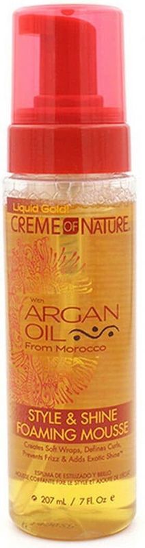Creme of Nature - Argan - Stylingschuim - 207 ml - Met Marokkaanse Arganolie - Hydratatie voor Krullend Haar