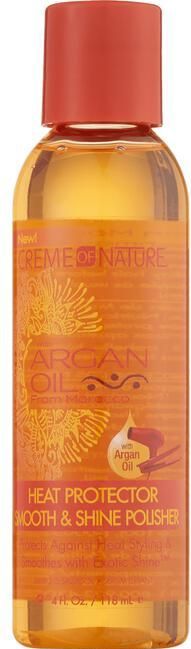 Creme of Nature - Argan - Heat Protector - Fles - 118 ml - Bescherming Tegen Hitte Voor Krullend Haar