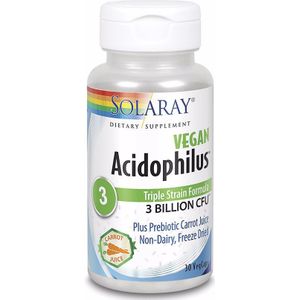 Solaray Acidophilus | 3 miljard CFU | 30 VegCaps