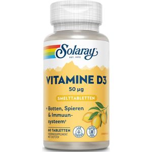 Solaray Vitamine D3 50mcg  60 Tabletten