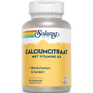 Solaray Calcium citraat vitamine D3  90 Capsules