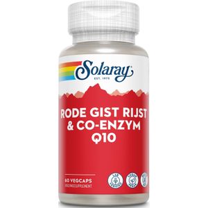Solaray Rode gist rijst co Q10  60 Vegetarische capsules