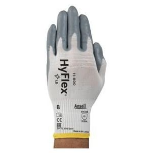 Ansell - 11-800-9 - Klushandschoenen - Wit/Grijs - EN 388 PSA-categorie II - 12 Paar