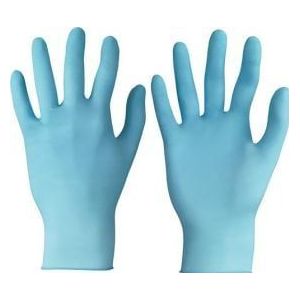 TouchNTuff® 92-670 - Nitril Wegwerp Handschoenen, Latexvrij, Poedervrij, L, Blauw, 100 stuks (0.11-0.13mm)