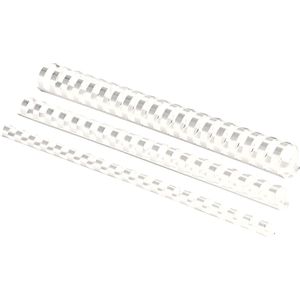 Fellowes Plastikbinderücken A4 21 Ringe weiß 16mm VE=100 Stück