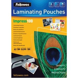Fellowes Glossy Pouches A3 100 pcs. 100mµ laminatorzak