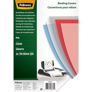 Fellowes PVC bindomslag 200 micron transparant A4 (100 stuks)