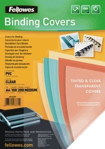Fellowes Präsentationsdeckblatt A4 PVC 200mic transparent VE=100 Stück
