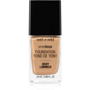 Wet n Wild, Photo Focus Foundation Dewy, Gewichtloze Foundation met Verzorgende en Lang Dragende Formule, Opbouwbare Dekking, Ideaal voor Normale tot Droge Huidtypes, Vegan, Golden Beige