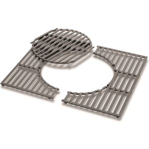 Gietijzeren grillrooster - 44.5cm - geëmailleerd - massief - inclusief 2 handgrepen