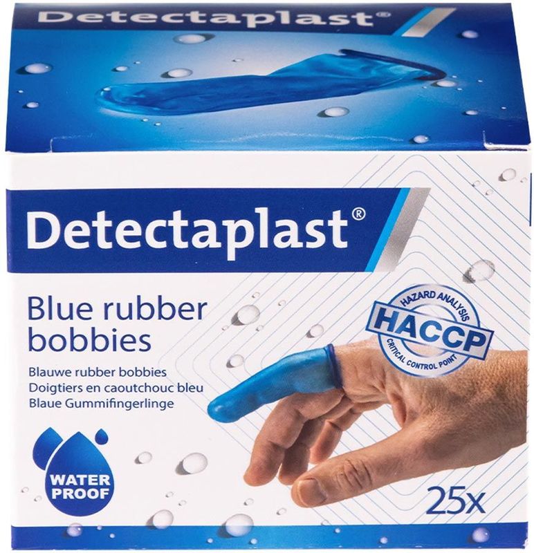 Detectaplast - Vingerbobs - Blauw - Pak van 25 stuks
