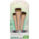 Ecotools - 360º Ultimate - Make-up Borstel - 3 Stuks - Ergonomisch Handvat - Bamboe