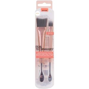 Real Techniques Makeup Brushes Prep Brushes Skincare Brush DuoCadeauset Face Brush RT 107 + Eye Brush RT 109