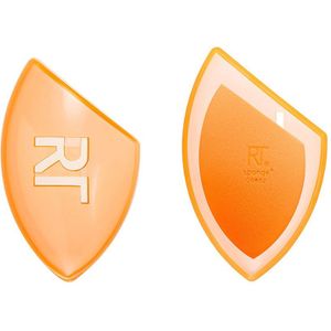 REAL TECHNIQUES Techniques Limited Edition Miracle Teint Spons & Case Ornament, Voor Een Natuurlijke Streak Free Foundation Finish, Travel Sized, Stocking Filler, Oranje