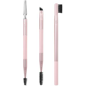 Real Techniques Make-Up Borstel Set Real Techniques Brow Styling Roze 3 Onderdelen
