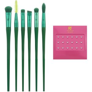 Real Techniques - Nectar Pop - Penselen Set voor Ogen en Wenkbrauwen - 7 Stuks - Veganistisch