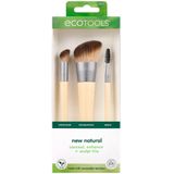 EcoTools - Natural Conceal, Enhance, + Sculpt Trio - Make-upkwasten Set - Veganistisch - Dichte Synthetische Haren