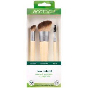 EcoTools - Natural Conceal, Enhance, + Sculpt Trio - Make-upkwasten Set - Veganistisch - Dichte Synthetische Haren