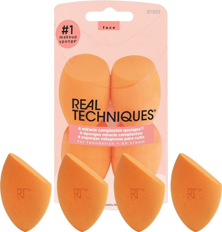 Real Techniques Miracle Complexion Sponge 4 Pack Make up spons