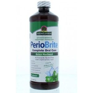Natures Answer PerioBrite natuurlijke mondwater 25 kruiden en Q10 480 ml