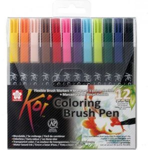 Sakura Koi Coloring Brush Pen set | 12 kleuren