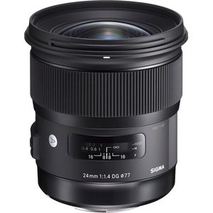 Sigma - 24mm f/1.4 DG HSM Art - Objectief - Zwart - Hoogwaardige Optische Constructie
