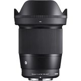 Sigma 16mm F1,4 DC DN Contemporary lens (67mm filterschroefdraad) voor Sony-E lensbajonet