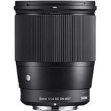 Sigma - 16mm F/1.4 DC DN Contemporary - Camera Lens - Zwart - Lichtgewicht