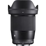 Sigma - 16mm F/1.4 DC DN Contemporary - Camera Lens - Zwart - Lichtgewicht