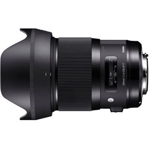 Sigma 28mm / f 1.4 DG HSM ART, Nikon F (Nikon F, APS-C / DX, Volledig formaat), Objectief, Zwart