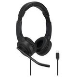 Kensington H1000 Headset USB-C - Zwart - Kunstleer - Met Ruisonderdrukking