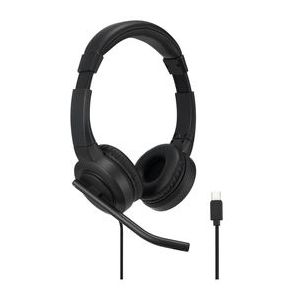 Kensington H1000 Headset USB-C - Zwart - Kunstleer - Met Ruisonderdrukking