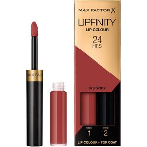 Max Factor Lipfinity Lip Colour Langaanhoudende Lippenstift met Balsem Tint 70 Spicy 4,2 gr