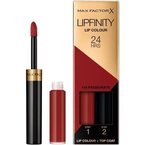 Max Factor Lipfinity Lip Colour 110 Passionate 2-step Longlasting Lipstick - 1+1 Gratis