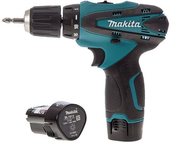 Makita DF330DWE - Accu Boor-/schroefmachine Set - 10.8V - Inclusief 2x 1.3Ah Accu in Koffer