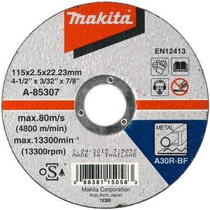 Makita A-85307 Doorslijpschijf 115x2,5x22,23mm staal