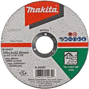 Makita A-85357 Doorslijpschijf 115x3,0x22,23mm steen