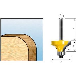 Makita - D-11237 Afrondfrees - R8 S8 - Hardmetaal - 8 mm Schaafkop
