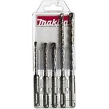 Makita 5 Delige SDS Plus Betonborenset Steenborenset Hamerborenset - D-00795