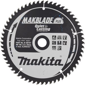 Makita Afkortzaagblad voor Hout | Makblade-Plus | Ø 190mm Asgat 20mm 60T - B-08757