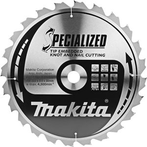 MAKITA houtzaagblad SPECIALIZED met verzonken tanden 355x3x30 mm 24 tanden B-09385