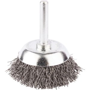 Set van 6 metalen borstels flex, M14 x 2, voor het reinigen en schuren van haakse slijpers 75 mm en 100 mm