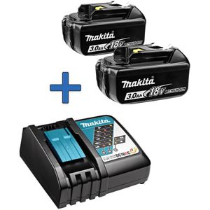 Makita Y-00197 18V Li-Ion Accu Starterset (2x 3.0Ah) + Lader