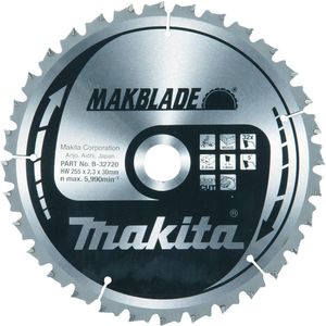 Makita Afkortzaagblad voor Hout | Makblade | Ø 255mm Asgat 30mm 32T - B-32720