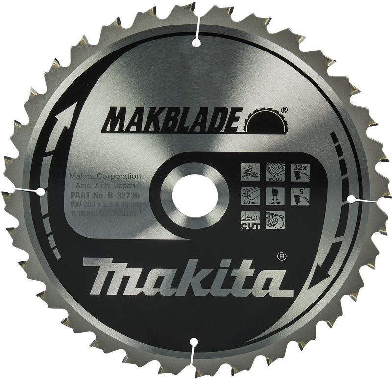 Makita MAKBLADE Sägeblatt 260x30x32Z - B-32736