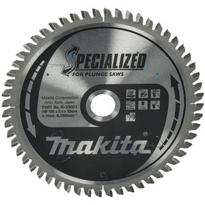 MAKITA zaagblad aluminium SPECIALIZED 165x2,4x20 mm 56 tanden voor invalzagen B-33021