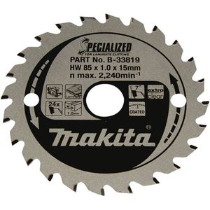 Makita SPECIALIZED B-33819 Cirkelzaagblad 85 x 15 x 1.0 mm Aantal tanden: 24 1 stuk(s)