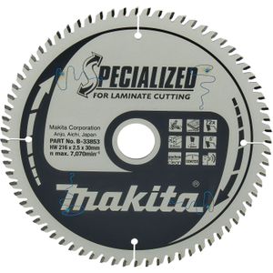 Makita Accessoires Afkortzaagblad | Laminaat | 216X30X2,5 72T5G - B-33853